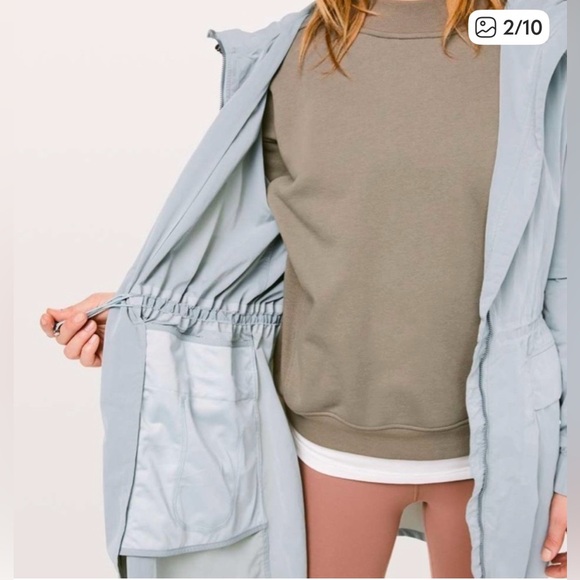 Lululemon Pack & Glyde Jacket / Dark Chrome Hooded Wind Water Resistant Jacket - Picture 9 of 13